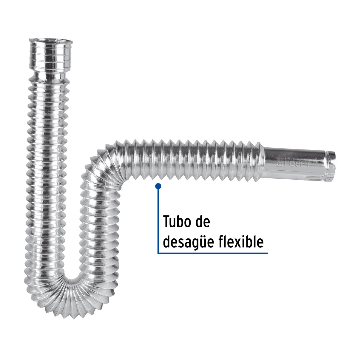 CÉSPOL FLEXIBLE, POLIETILENO CROMO, PARA LAVABO Y FREGADERO 49507 *
