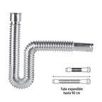 CÉSPOL FLEXIBLE, POLIETILENO CROMO, PARA LAVABO Y FREGADERO 49507 *