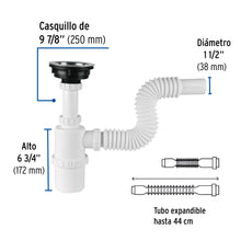 Cargar imagen en el visor de la galería, CÉSPOL DE BOTE CON CONTRACANASTA DE ACERO INOX. P/FREGADERO 49506 *
