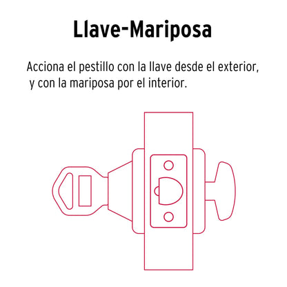 CERROJO LLAVE-MARIPOSA NEGRO, LLAVE TRADICIONAL, BASIC 26067 *