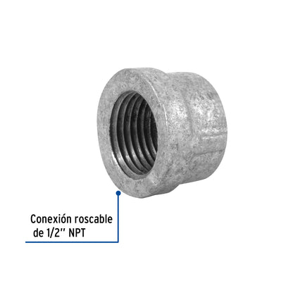 TAPÓN CAPA, ACERO GALVANIZADO, 1/2'' FOSET 47491 *