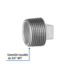 TAPÓN MACHO 3/4" DE ACERO GALVANIZADO, FOSET 47495 P