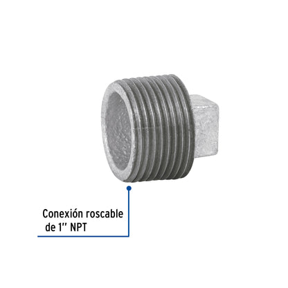 TAPÓN MACHO 1" DE ACERO GALVANIZADO, FOSET 47496 P