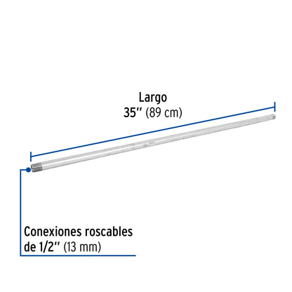 Niple de acero galvanizado 1/2 x 35", FOSET 48823 *