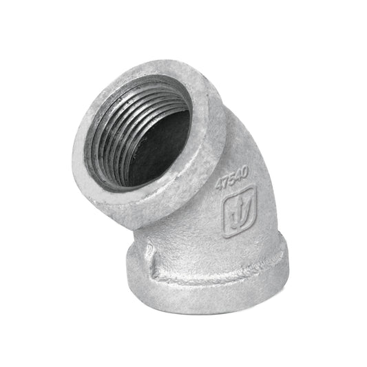Codo 45° acero galvanizado de 3/4", Foset 47540 N