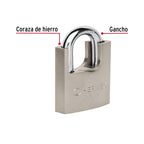 CANDADO DE HIERRO 70 MM CON CORAZA, LLAVE DE DISCO, HERMEX 43003 *