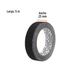 ROLLO DE 5 M DE CINTA ANTIDERRAPANTE NEGRA 25MM CON ABRASIVO 12542 *