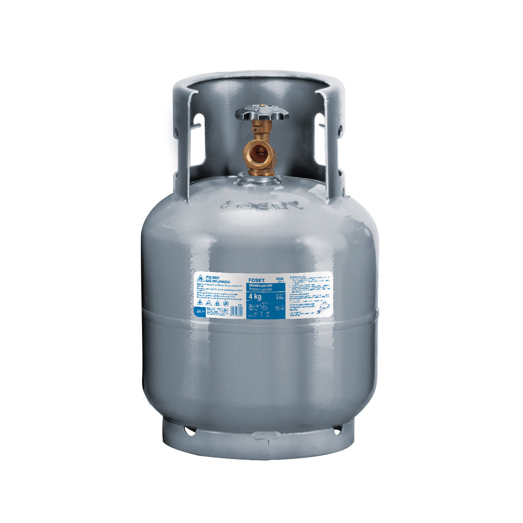 CILINDRO PORTÁTIL PARA GAS LP, 4KG (9LB) FOSET 45888 *
