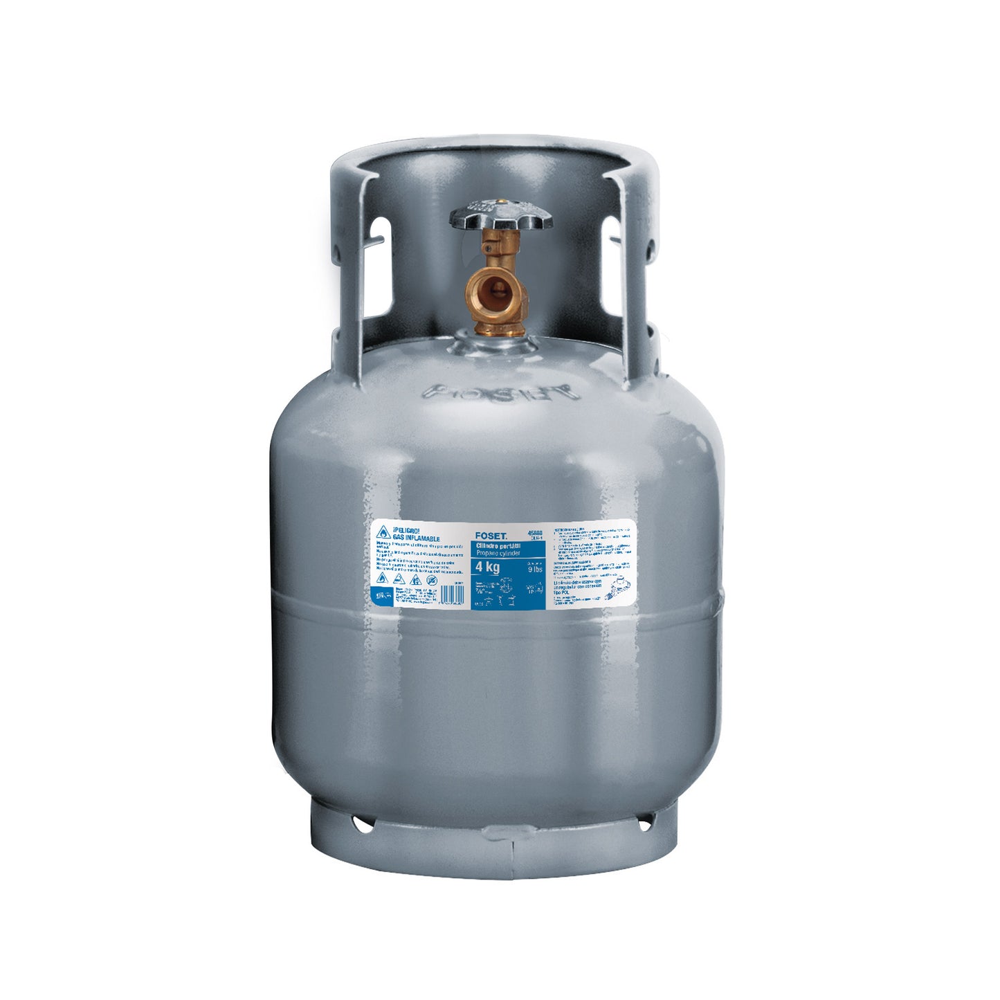 CILINDRO PORTÁTIL PARA GAS LP, 4KG (9LB) FOSET 45888 *