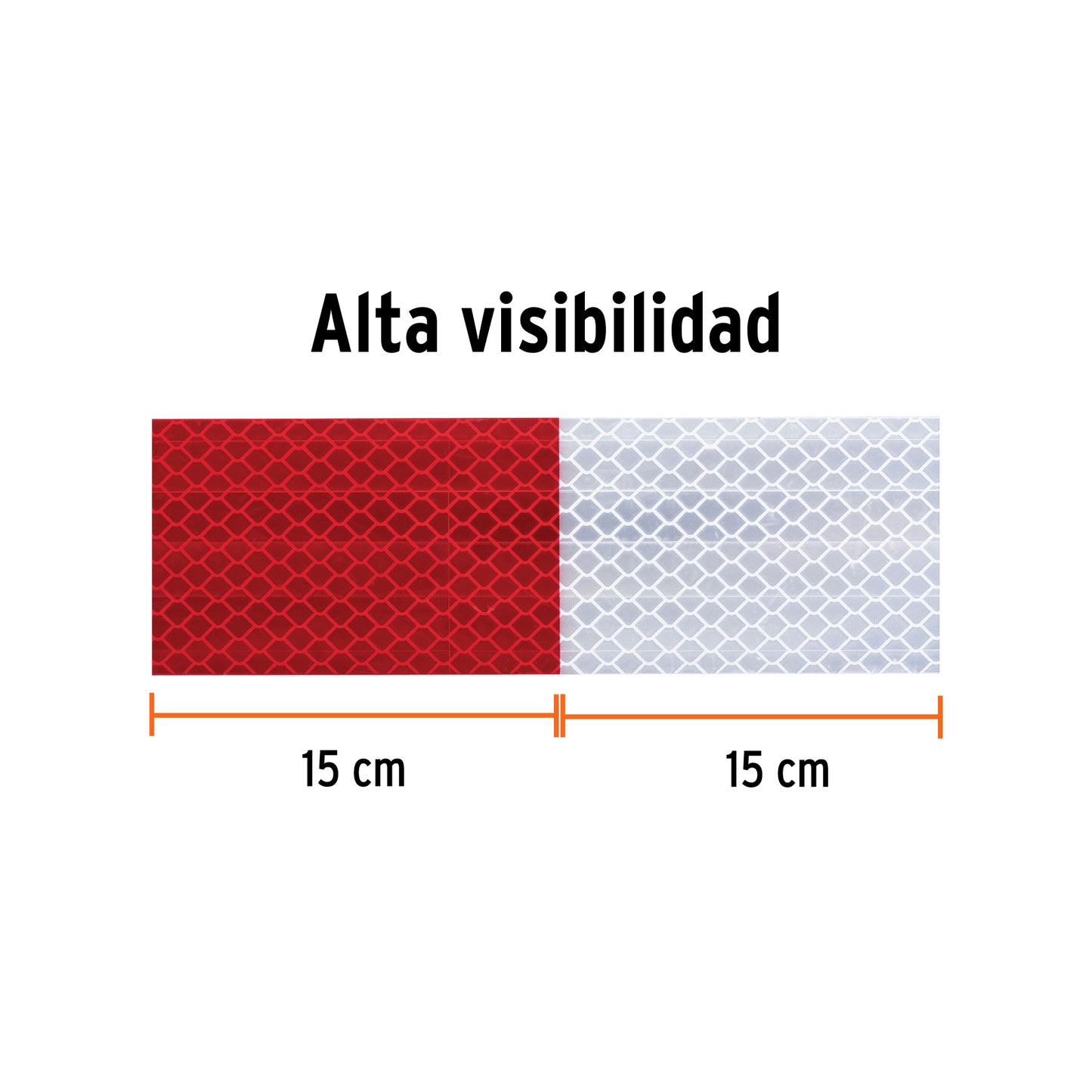 ROLLO DE 9 M X 2'' DE CINTA REFLEJANTE DE PVC, TRUPER 101683 P