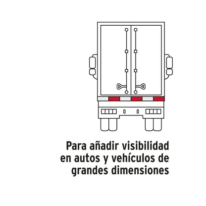 ROLLO DE 9 M X 2'' DE CINTA REFLEJANTE DE PVC, TRUPER 101683 P