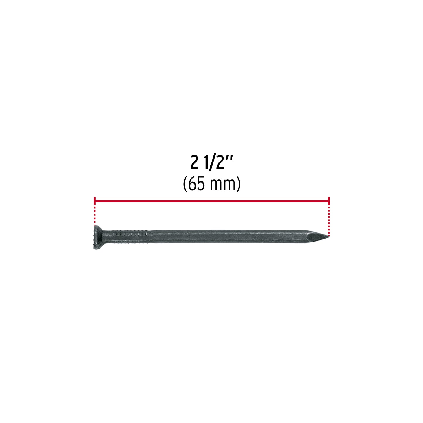 Blíster con 15 clavos negros para concreto 2-1/2", FIERO 40220