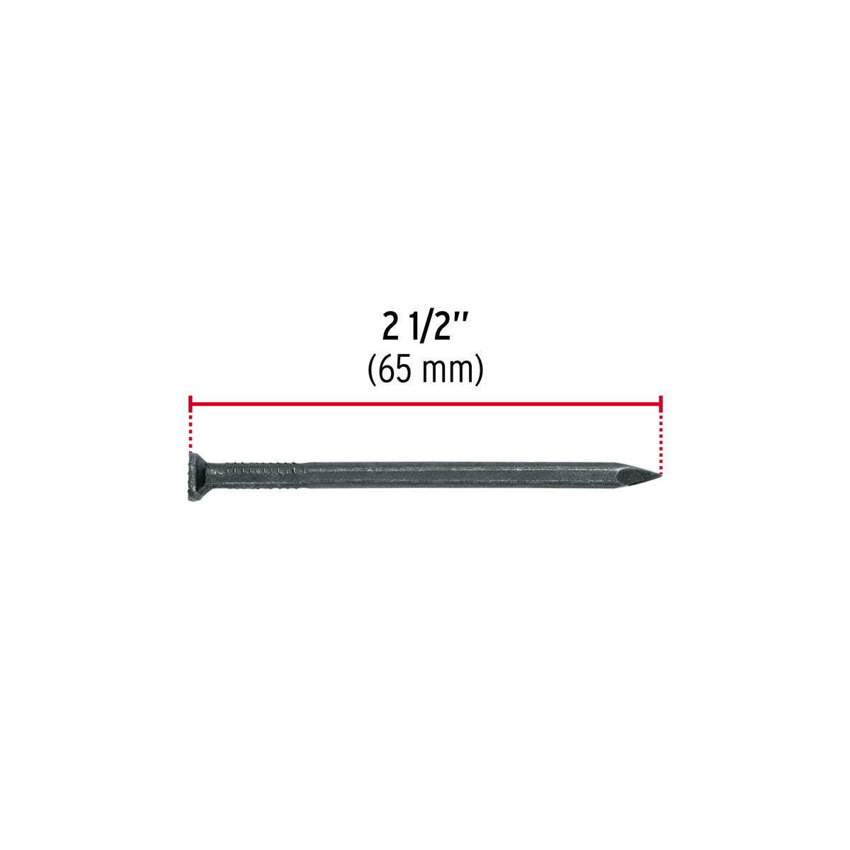 Blíster con 15 clavos negros para concreto 2-1/2", FIERO 40220