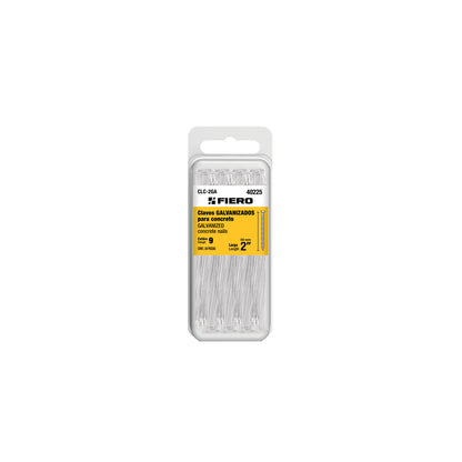 Blíster con 20 clavos galvanizados para concreto 2", FIERO 40225