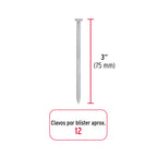 Blíster con 12 clavos galvanizados para concreto 3", FIERO 40226