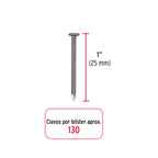 Blíster con 130 clavos estándar 1" con cabeza, FIERO 40231