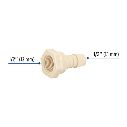 ADAPTADOR INSERCION ROSCA INTERIOR DE 1/2'' X 1/2'', FOSET 48580 P