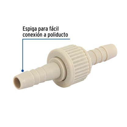 Juego de conectores de 3/8" de polipropileno, FOSET 48565