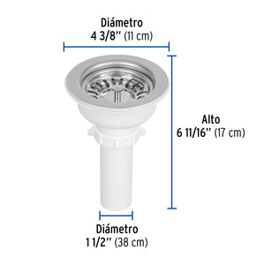 CONTRACANASTA 3-1/2' INOX, INSTALAFÁCIL, TUBO PLÁSTICO,FOSET 47451 P