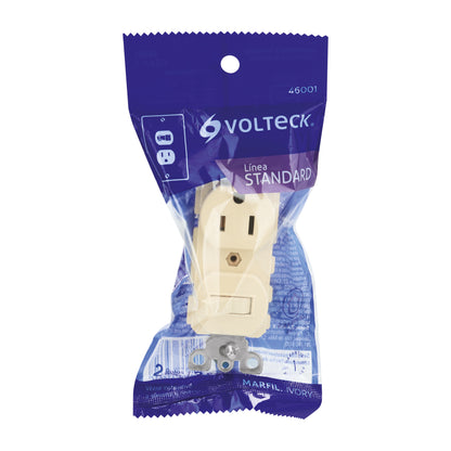 INTERRUPTOR C/CONTACTO, STANDARD, MARFIL 46001 P