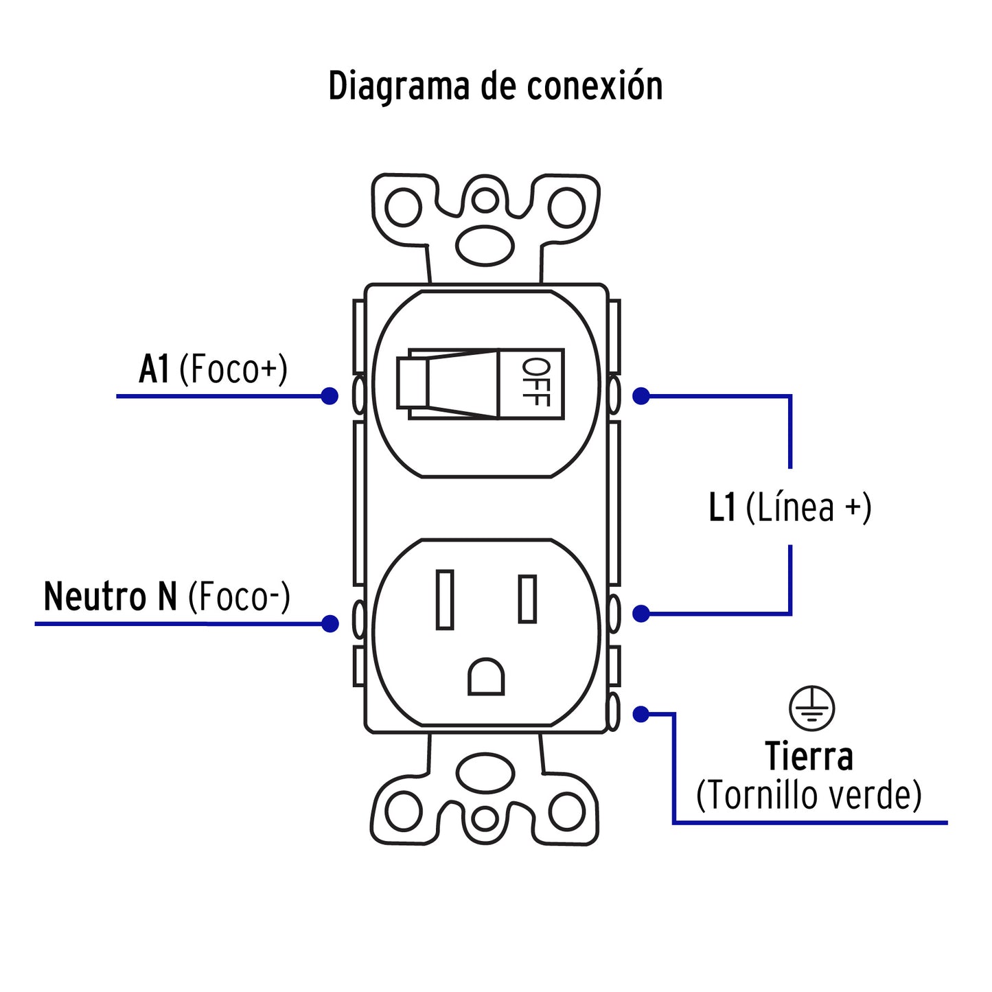 INTERRUPTOR C/CONTACTO, STANDARD, MARFIL 46001 P