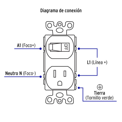 INTERRUPTOR C/CONTACTO, STANDARD, MARFIL 46001 P