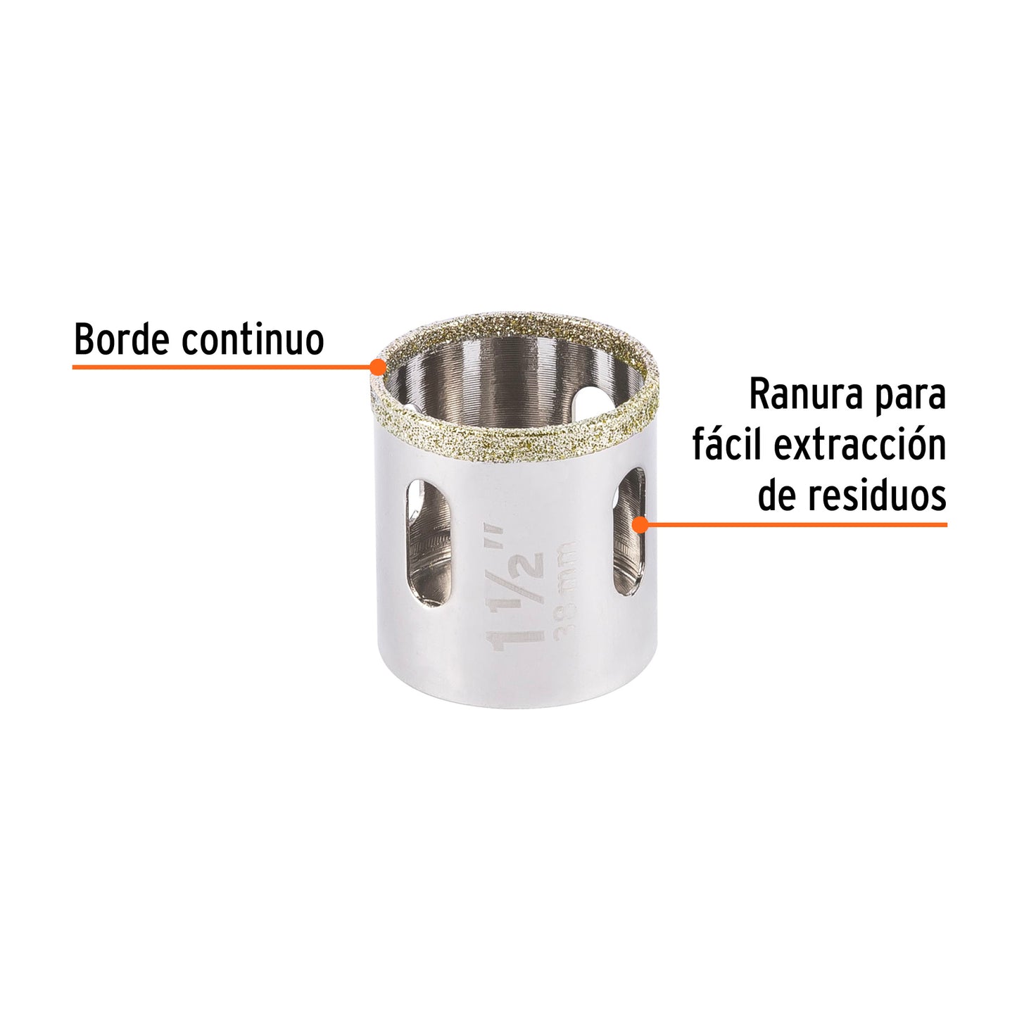 BROCASIERRA DIAMANTE 1-1/2'' BORDE CONTINUO, TRUPER 17130 *