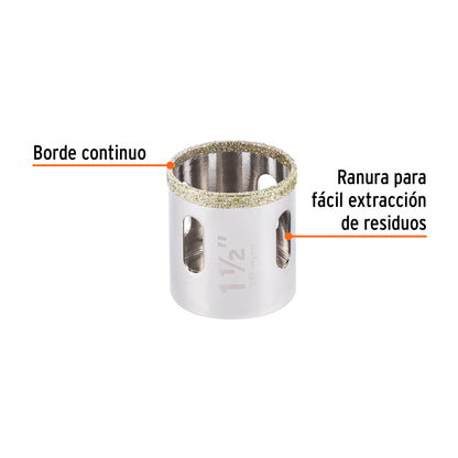 BROCASIERRA DIAMANTE 1-1/2'' BORDE CONTINUO, TRUPER 17130 *