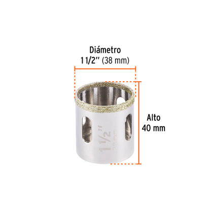 BROCASIERRA DIAMANTE 1-1/2'' BORDE CONTINUO, TRUPER 17130 *