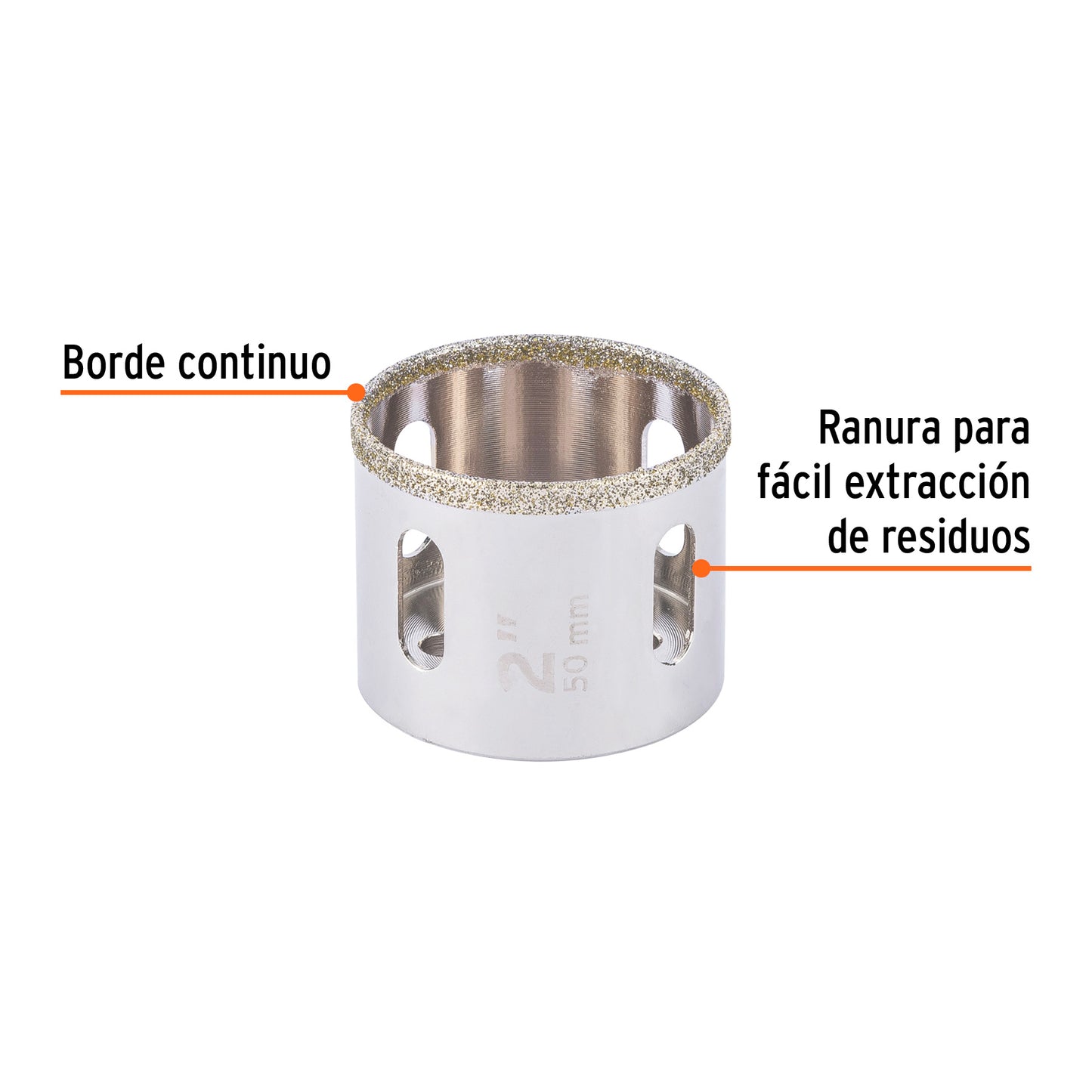BROCASIERRA DIAMANTE 2" BORDE CONTINUO, TRUPER 17132 *