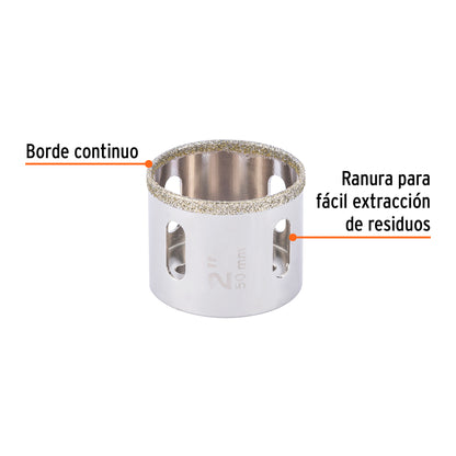 BROCASIERRA DIAMANTE 2" BORDE CONTINUO, TRUPER 17132 *