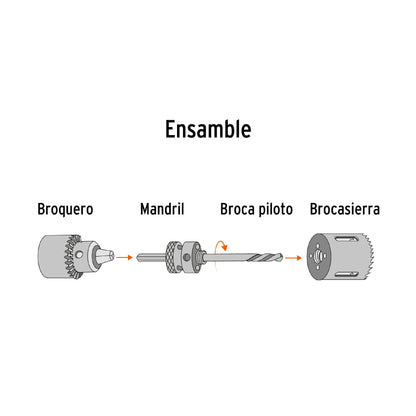BROCASIERRA BIMETÁLICA 1-1/2", TRUPER EXPERT 18094 *