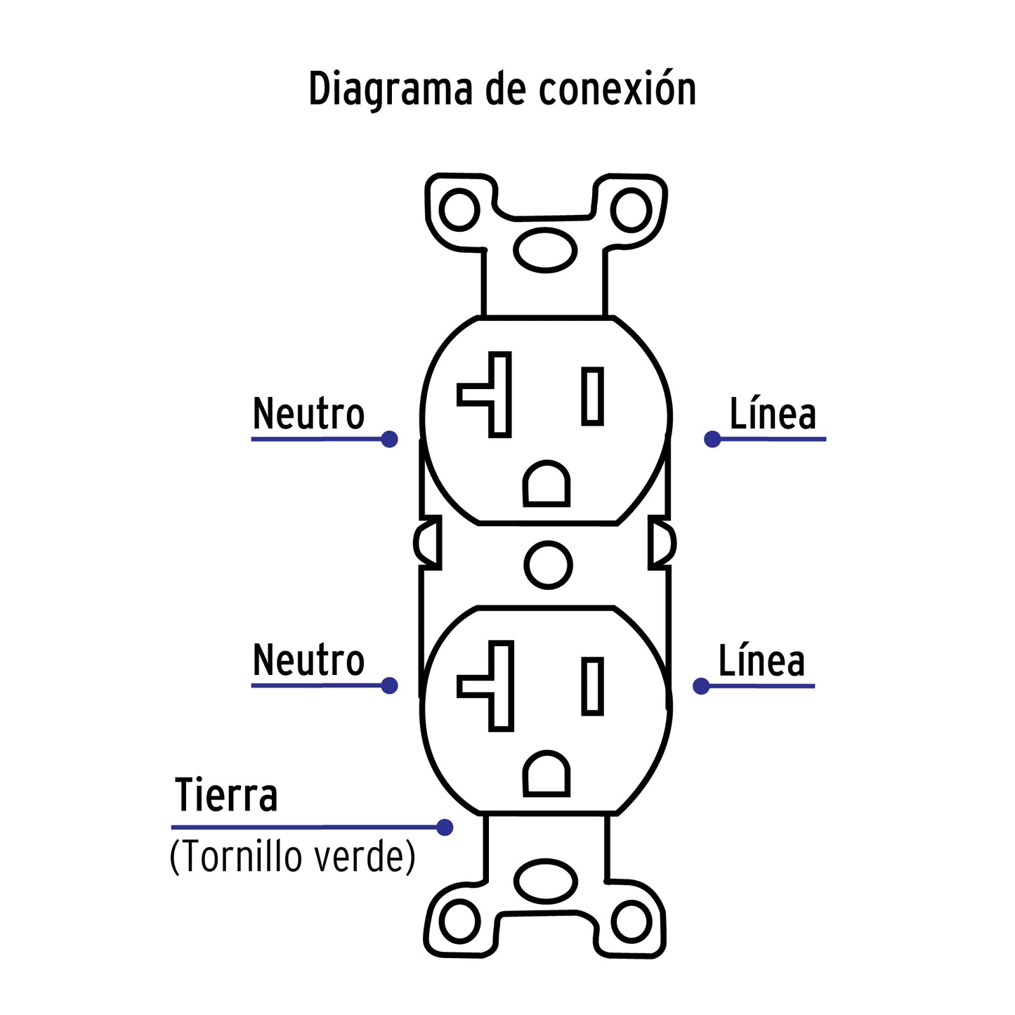CONTACTO DÚPLEX, 20 A, STANDARD, MARFIL 46100 P