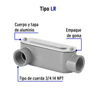 Condulet 3/4" conexión tipo LR, VOLTECK 46974 *