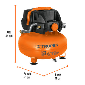 COMPRESOR DE AIRE LIBRE DE ACEITE 24L, 2-2/3HP (POTENCIA MÀX) 13830 *
