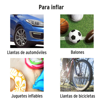 INFLADOR / SOPLADOR PARA AUTO 20 V 1 BATERÍA 2 Ah, PRETUL 29073 *