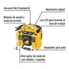 INFLADOR / SOPLADOR PARA AUTO 20 V 1 BATERÍA 2 Ah, PRETUL 29073 *