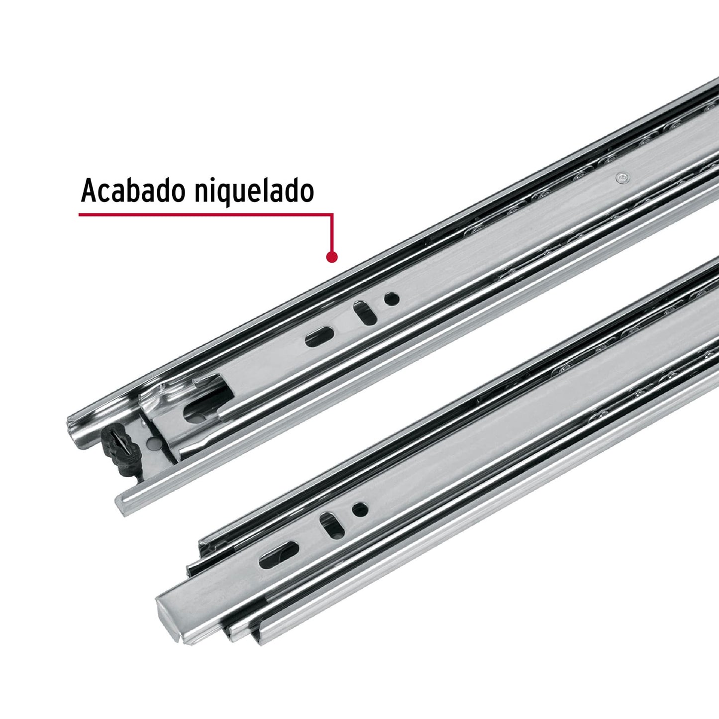 BOLSA CON 2 CORREDERAS EXTENSIÓN 30 CM P/CAJÓN, ANCHO 3.5 CM 43284 *