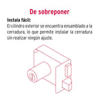 CERRADURA SOBREPONER IZQ INSTALA-FÁCIL, LLAVE TETRA, CAJA 43577 *