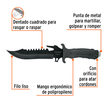 CUCHILLO TÁCTICO PARA CAMPISMO 7'' 103710 *