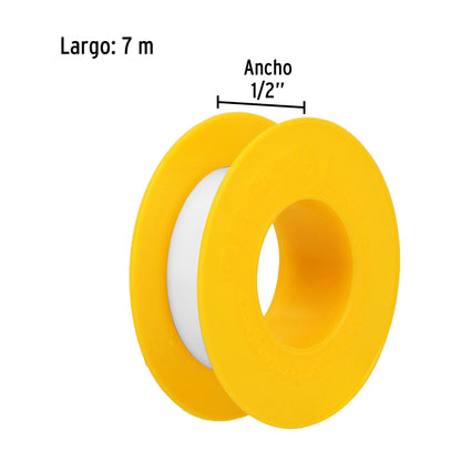 Cinta sella roscas 1/2" x 7m, PRETUL