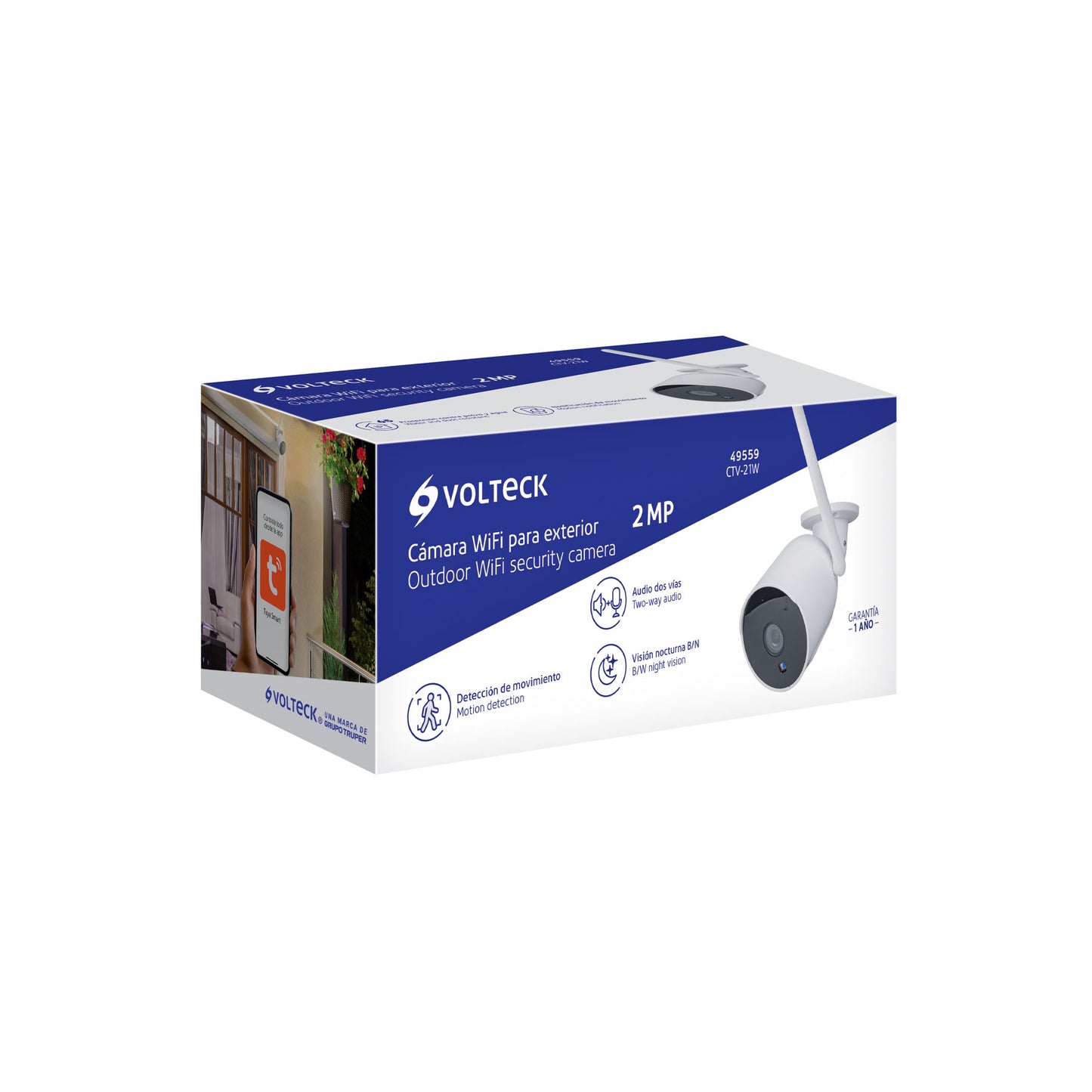 CÁMARA WIFI TIPO BALA 2MP, VOLTECK 49559 P