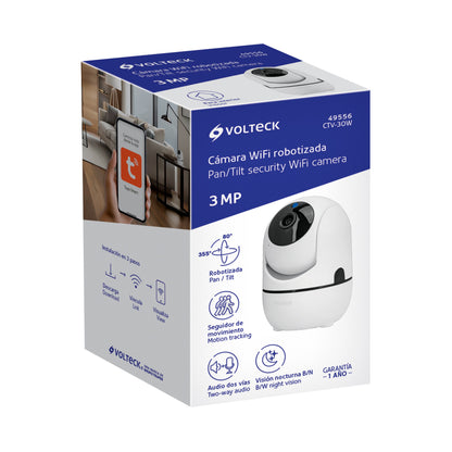 CÁMARA WIFI ROBOTIZADA 3MP, VOLTECK 49556 *