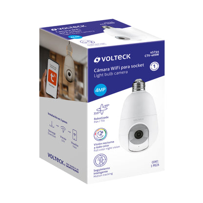 CÁMARA WIFI PARA SOCKET, 4 MP, VOLTECK 45744 *