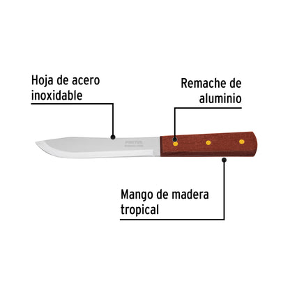 CUCHILLO CEBOLLERO 6" MANGO DE MADERA, PRETUL 23076 *