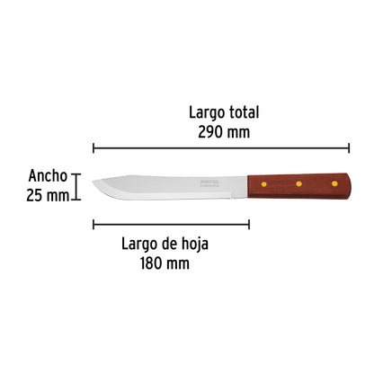 CUCHILLO CEBOLLERO 7'' MANGO DE MADERA, PRETUL 23077 *