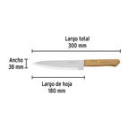 CUCHILLO DE CHEF 7" MANGO DE MADERA, PRETUL 23081 *
