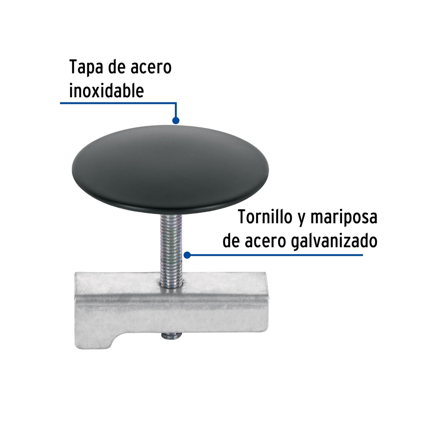 CUBRETALADRO DE NEGRO 1- 3/4'', DÍAMETRO 43MM, FOSET 48097 P