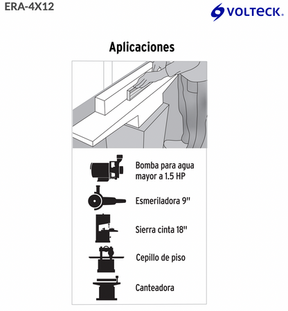 EXTENSION REFORZADA ATERRIZADA 4 M CALIBRE 12, VOLTECK 46558 *