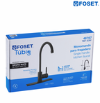 MONOMANDO PARA FREGADERO, CUELLO ALTO, NEGRO MATE, TUBIG 46767 P
